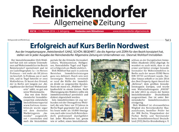 Wohltorf Immobilien – Reinickendorfer Allgemeine Zeitung